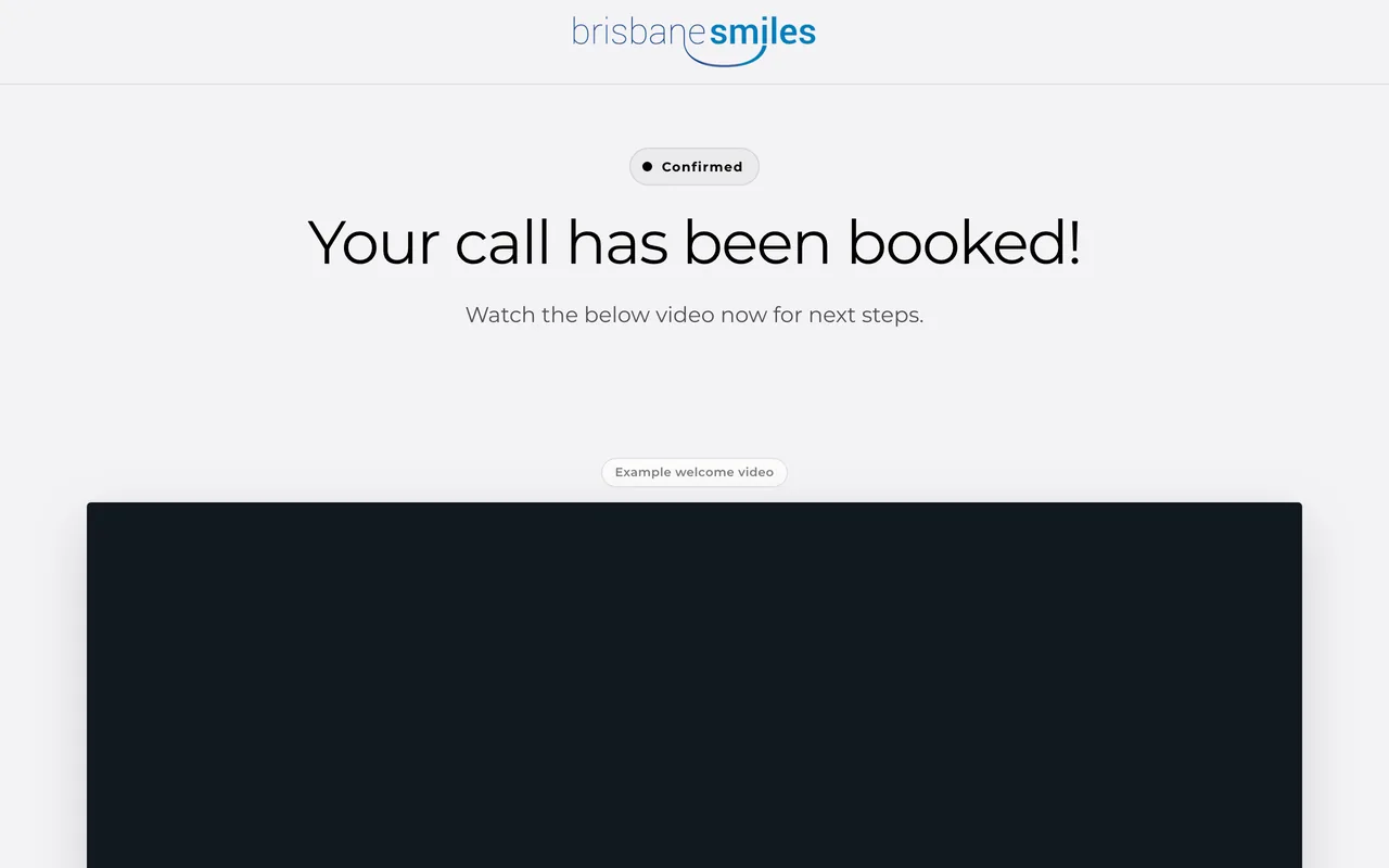 Confirmation page preview