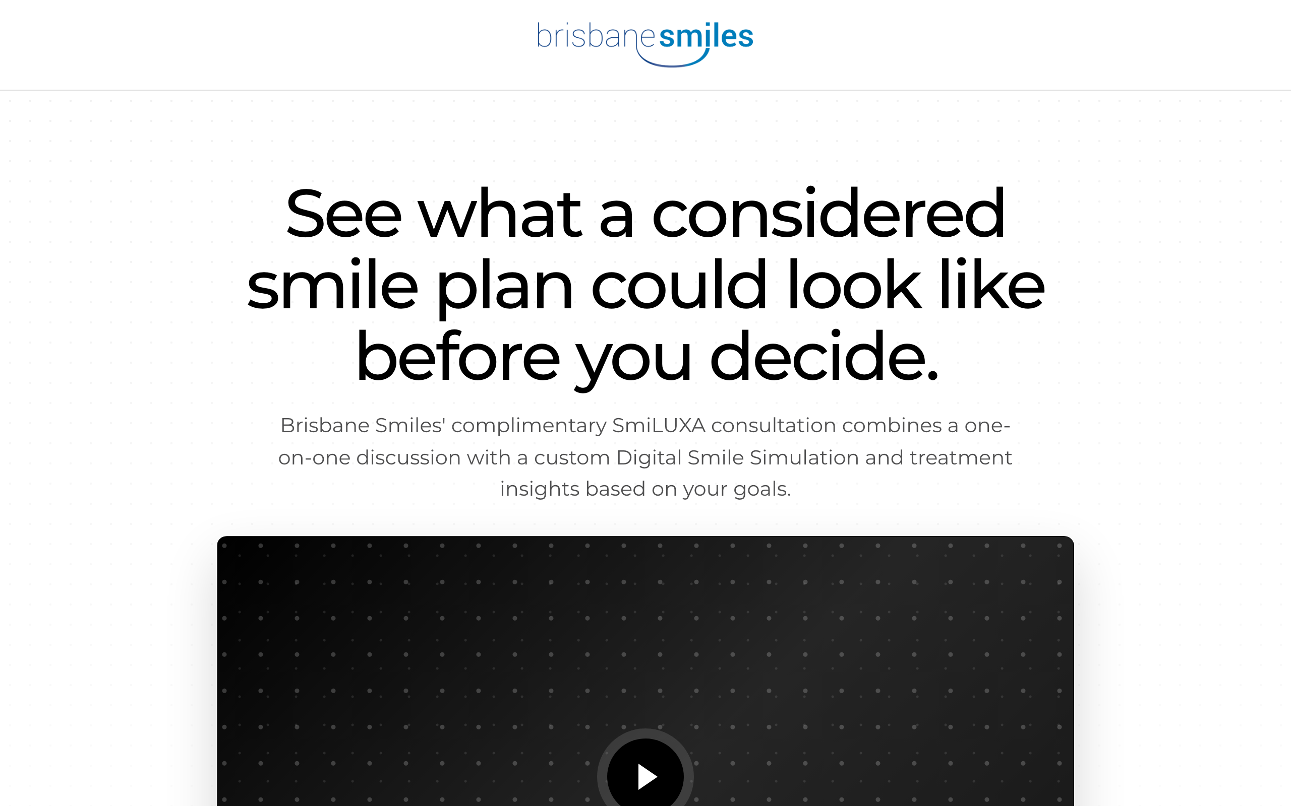Landing page preview for Brisbane Smiles