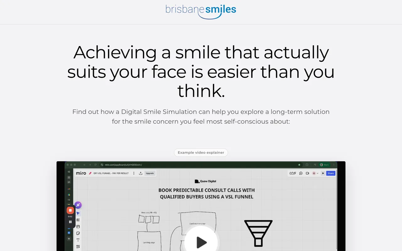 Landing page preview